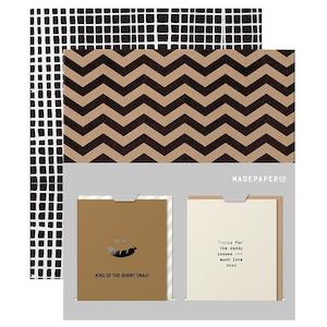 Made Paper Co Card Wrap & Card Set - Zig Zag, Burnt Snag & Daddy Issues