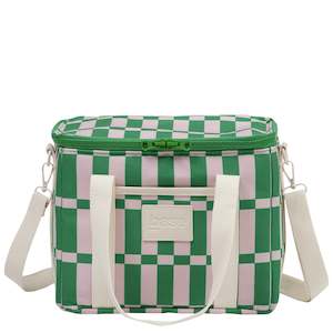 Kitchenware: Base Lunch Cooler Bag - Apple / Soft Pink Check