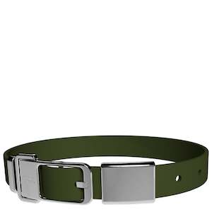 Frank Green Pet Collar with Name Tag - Khaki