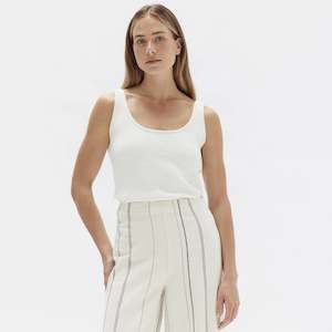 Assembly Label Odette Boucle Knit Tank - White