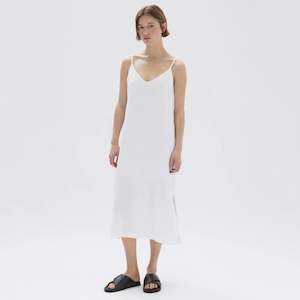 Assembly Label Vallory Linen Slip Dress - White