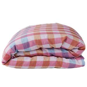 Kip & Co Linen Duvet Cover - Summer Check