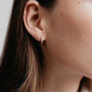 Sophie Huggie Earrings - Mini Rock Clear