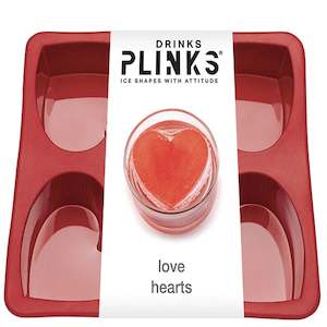 Drinks Plinks Silicone Ice / Baking Tray - Love Hearts