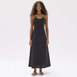 Assembly Label Heather Silk Blend Maxi Dress - Black