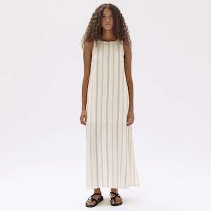 Assembly Label Milos Stripe Maxi Dress - Cream / Black