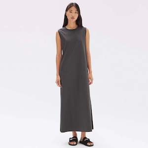 Assembly Label Madison Silk Blend Tank Dress - Washed Black