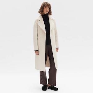 Assembly Label Sadie Single Breasted Coat - Oat Marle