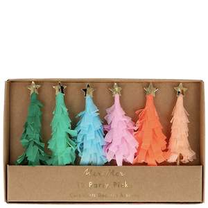 Meri Meri Rainbow Fringed Tree Picks