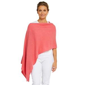 Classic Cashmere Topper - Coral Reef