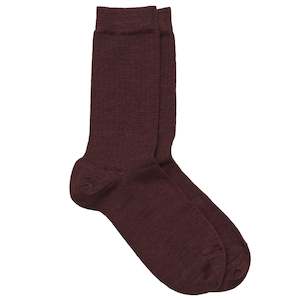 Lamington Merino Adult Crew Socks - Fig