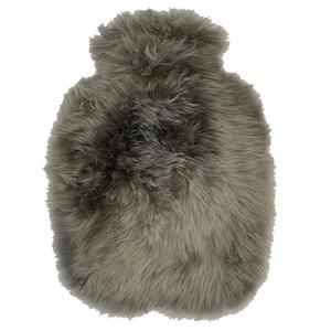 Long Wool Sheepskin Hot Water Bottle Cover - Fossil