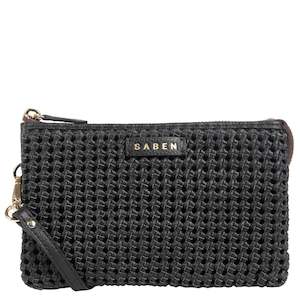 Saben Tilly Crossbody Bag - Black Fine Braid