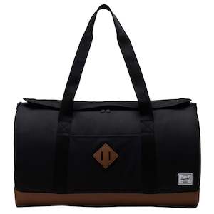 Herschel Supply Co. Heritage Duffle Bag - Black & Saddle Brown