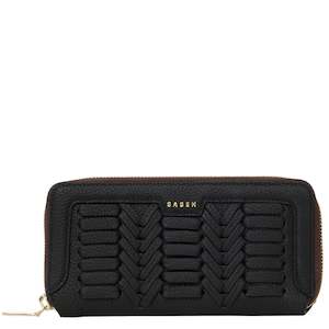 Saben Lyric Wallet - Black Macro Weave