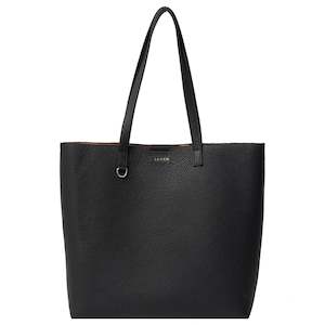 Saben Carter Tote - Black & Tan Chain Print