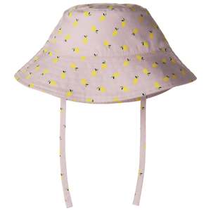 Nature Baby Organic Cotton Holiday Sunhat - Petite Lilac Lemon Print