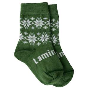 Lamington Merino Crew Baby Socks - Blizzard