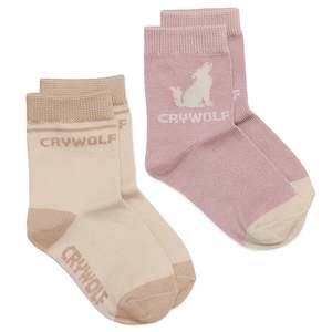 Crywolf Sock 2-Pack - Blush & Camel