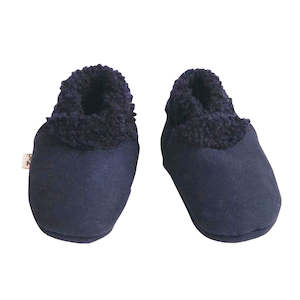 Nature Baby Lambskin Booties - Navy