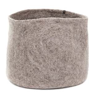 Kitchenware: Muskhane Felt Calabash Basket - Light Stone