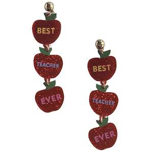 Best Teacher Ever Acrylic  Earrings