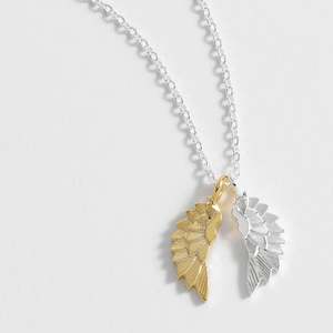 Estella Bartlett Wing Necklace - Silver & Gold Plated