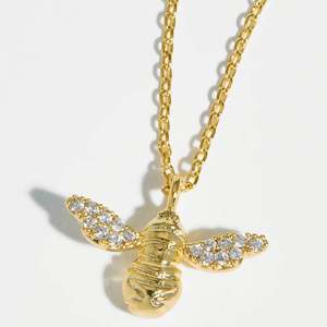 Estella Bartlett Bee Necklace Sparkle Wings - Gold Plated