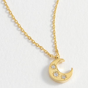 Estella Bartlett Moon Necklace - Gold Plated