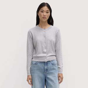 Assembly Label Semra Cotton Cashmere Cardigan - Grey Marle