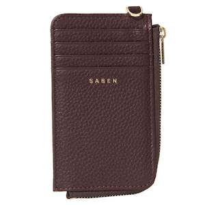 Saben Winona Card Holder - Merlot