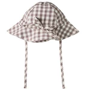 Nature Baby Organic Cotton Gingham Sunhat - Cub Check