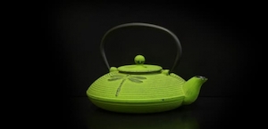 Dragonfly cast iron teapot