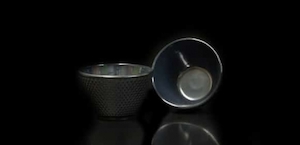 Hobnail Cast iron cup (set of 2)