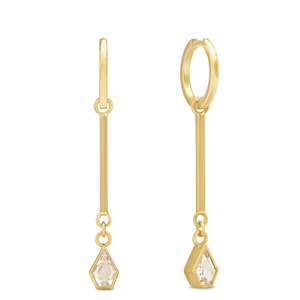 Monarc Jewellery Maison Pendulum/Virginia Hoop, Pair, Gold Vermeil