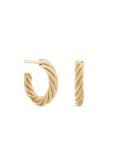 Health supplement: Monarc Jewellery Twisted Sister Hoops, Gold Vermeil