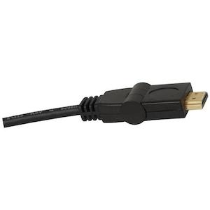 1.5m HDMI Cable with pivoting / swiveling / rotating plugs