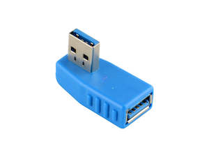 Electronic goods: USB 3.0 Male to Female Right Angle R/A Elbow RIGHT 90 Degree