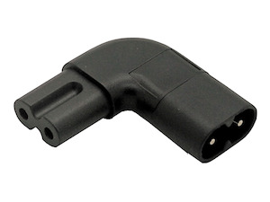 Electronic goods: Right Angle Figure 8 AC Power Adapter IEC 320 C7 C8 90 Degree Elbow Adaptor