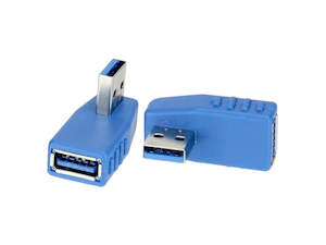 Electronic goods: USB 3 Male to Female Right Angle R/A Elbow LEFT 90 Degree USB 3.0