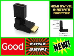 Rotate & Swivel HDMI Male to Female Plug Elbow Port Saver Adapter