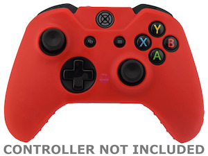 Red Anti-Slip Silicone Rubber XBox One Controller Protective Sleeve Grip Cover