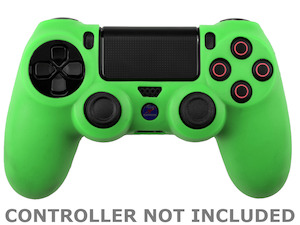 Green Anti-Slip Silicone Rubber PS4 Controller Protective Sleeve Grip Cover