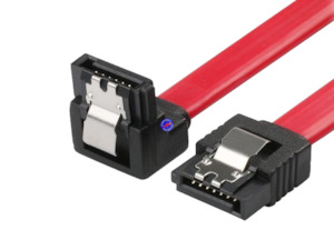 SATA Cable Straight to 90 Degree Right Angle SATA II 3.0 Gbps Red