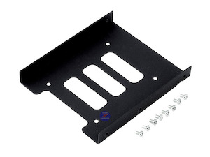 Black Steel Metal 2.5" to 3.5" SSD HDD Hard Disk Disk Bracket and Screw Kit