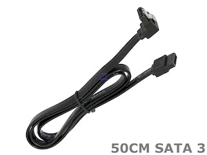 SATA 3 HDD Hard Disk Drive Cable Cord HIGH SPEED 6Gbs Black 50cm lead