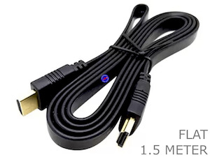 Flat Black 1.5 Meter HDMI Cable