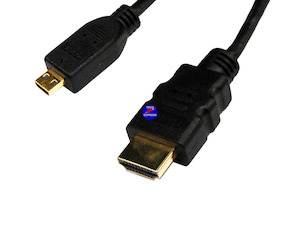 Electronic goods: 1 Meter Micro HDMI to HDMI Cable Black Cord 1M Lead