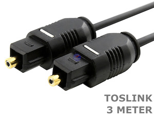 3 Meter Toslink SPDIF fibre optic optical stereo audio sound cable cord 3M lead