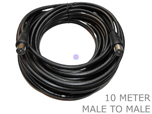 10m PAL RF Male to Male plug TV video coaxial antenna cable cord